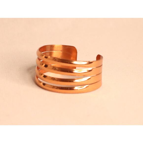 Chunky Copper Cuff Bracelet - Picture 5 of 8